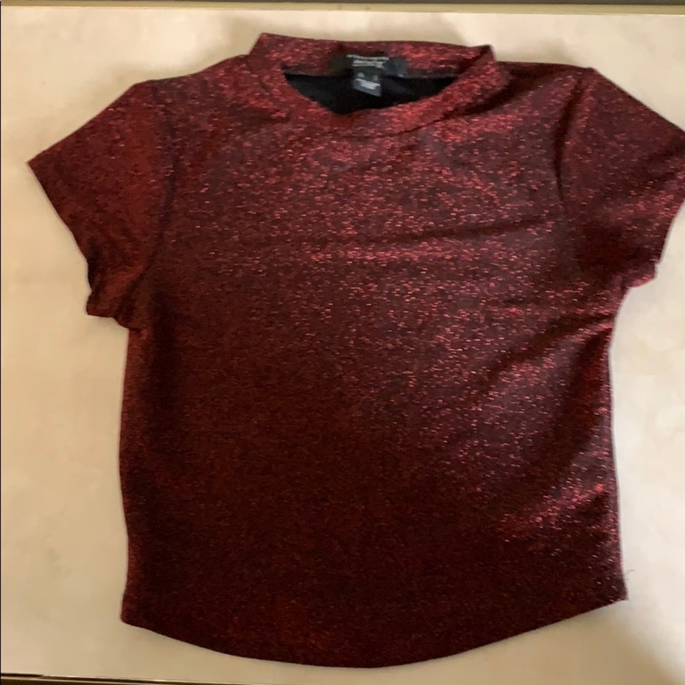 Cropped sparkly top